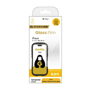 HAMEE�b�n�~�B iPhone 16 Plus�i6.7�C���`�j iFace �S�����K���X���K���X ��ʕی�V�[�g iFace �N���A 41-981467