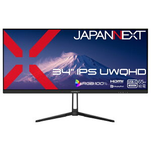 JAPANNEXT�b�W���p���l�N�X�g USB-C�ڑ� PC���j�^�[ JN-IPS34UQ2-C6 [34�^ /UWQHD(3440×1440�j /���C�h /75Hz]