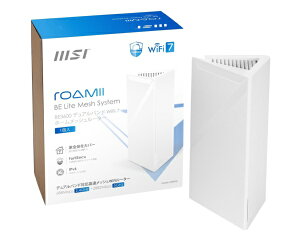 MSI�b�G���G�X�A�C Wi-Fi���[�^�[ 2882�{688Mbps (1��p�b�N) Roamii BE Lite Mesh System- 1 Pack [Wi-Fi 7(be) /IPv6�Ή�]