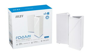 MSI�b�G���G�X�A�C Wi-Fi���[�^�[ 5764�{2882�{688Mbps (2��p�b�N) Roamii BE Pro Mesh System- 2 Pack [Wi-Fi 7(be)]