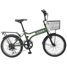 ジープ｜Jeep 自転車 ミニベロ JE-206MXB OLIVE [外装6段 /20インチ]【キャンセル・返品不可】