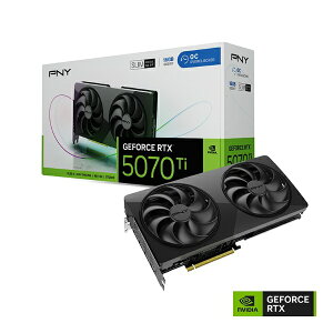 PNY Technologies�b�s�[�G�k���C�e�N�m���W�[ �O���t�B�b�N�{�[�h GeForce RTX 5070 Ti 16GB OC SLIM VCG5070T16DFSXPB1-O [GeForce RTX�V���[�Y /16GB]