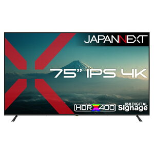 JAPANNEXT�b�W���p���l�N�X�g PC���j�^�[ 2�N�ۏ� JN-IPS75U-M [75�^ /4K(3840×2160�j /���C�h /60Hz]