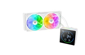 THERMALTAKE�b�T�[�}���e�C�N ����CPU�N�[���[ 120mm�t�@��x2 [LGA2066/2011-3/2011/1851/1700/1366/1200/1156/1155/1151/1150�EAM5/AM4] TH240-S V3 ARGB Sync Snow �z���C�g CL-W471-PL12SW-A