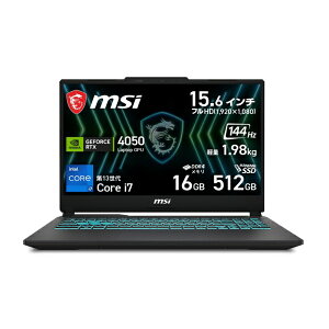 MSI�b�G���G�X�A�C �Q�[�~���O�m�[�g�p�\�R�� Cyborg 15 Black Edition A13 �A���}�C�g�u���b�N Cyborg-15-Black-Edition-A13VEO-5799JP [15.6�^ /Windows11 Home /intel Core i7 /�������F16GB /SSD�F512GB /2026�N7�����f��]