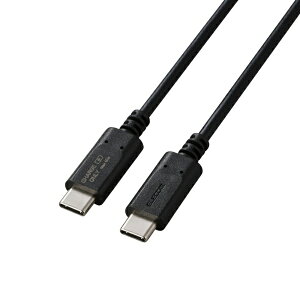 �y2026�N7�����{�z ELECOM�b�G���R�� USB-C �� USB-C�P�[�u�� [�[�d /1.0m /PD60W] (�X�^���_�[�h) �u���b�N MPA-CCFC10BK [USB-C �� USB-C]
