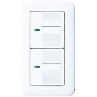 Panasonic｜パナソニック コスモワイド21埋込ほたるダブルスイッチB[WTP50512WP]