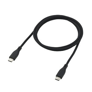ELECOM�b�G���R�� USB-C �� USB-C�P�[�u�� [�[�d /1.0m /PD60W] (�X�}�z�E�^�u���b�g����/�Ȃ߂炩) �u���b�N MPA-CCFCSS10BK [USB-C �� USB-C]