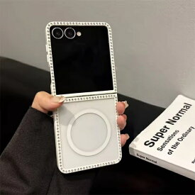 STYLE Promotion｜スタイルプロモーション Galaxy Z Flip7 ラインストーンケース ホワイト AP-GZFP7LNSWH