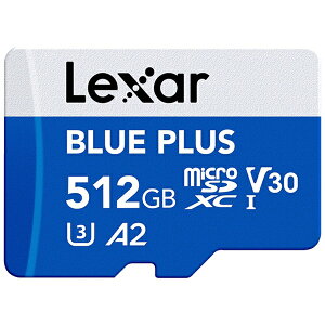 Lexar�b���L�T�[ microSDXC�J�[�h BLUE PLUS�V���[�Y V30 UHS-I U3 A2 LMSBLPL512G-BNANJ [512GB]