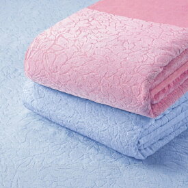 野村タオル｜NOMURA TOWEL ジャカード織タオルシーツ2色組 （ピンク/ブルー） [シングルサイズ]