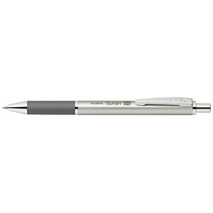 ゼブラ｜ZEBRA [エマルジョンボールペン] スラリ300 (0.5mm) シルバー （インキ色：黒） BAS38-S
