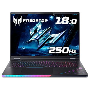 ACER�b�G�C�T�[ Predator Helios/18/CU9-290HX/RTX5080/32/1T/w11 PH18-I71-A93Z58/E [18.0�^ /Windows11 Home /intel Core Ultra 9 /�������F32GB /SSD�F1TB /�p��ŃL�[�{�[�h]