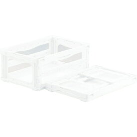 三甲｜サンコー 折りたたみコンテナー マドコンライト 35.5L ホワイト SKMLO-O-30B-WH