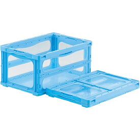 三甲｜サンコー 折りたたみコンテナー マドコンライト 43.9L ブルー SKMLO-O-40B-BL