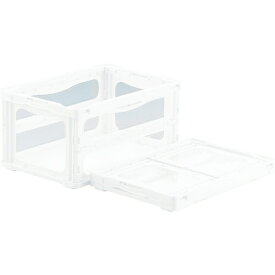 三甲｜サンコー 折りたたみコンテナー マドコンライト 43.9L ホワイト SKMLO-O-40B-WH