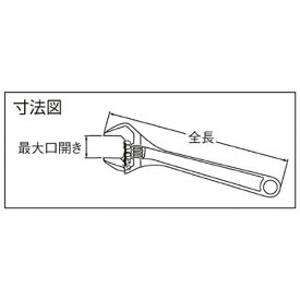 バーコ｜BAHCO モンキーレンチ　380mm　8074《※画像はイメージです。実際の商品とは異なります》
