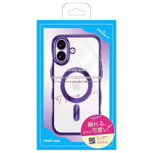 COCO case iPhone 17 ���b�L�ŃN���A�Ȃ��˂��˃P�[�X �J�����ی샌���Y�t COCO CASE �f�B�[�v�p�[�v�� 1856-17-DEEPPURPLE [�w�ʃP�[�X /Magsafe�Ή�]