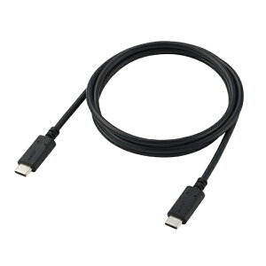 ELECOM�b�G���R�� USB-C �� USB-C�P�[�u�� [�[�d /1.0m /PD240W] (�X�^���_�[�h) �u���b�N USB-CCFCP10BK [USB-C �� USB-C]