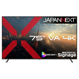 JAPANNEXT�b�W���p���l�N�X�g PC���j�^�[ 2�N�ۏ� JN-V750U2-M [75�^ /4K(3840×2160�j /���C�h /60Hz]