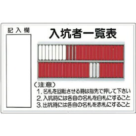 つくし工房｜TSUKUSHI KOBO つくし 標識 「入坑者一覧表 50人用」 80−A