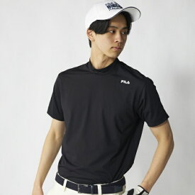 フィラゴルフ｜FILA GOLF メンズ 半袖モックネックシャツ ブラック 746655W [メンズ /Mサイズ]【返品交換不可】