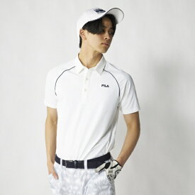 フィラゴルフ｜FILA GOLF メンズ 肩ライン入り半袖シャツ オフホワイト 746656W [メンズ /Mサイズ]【返品交換不可】