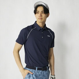 フィラゴルフ｜FILA GOLF メンズ 肩ライン入り半袖シャツ ネイビー 746656W [メンズ /Lサイズ]【返品交換不可】