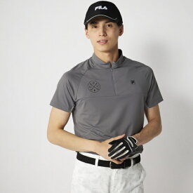 フィラゴルフ｜FILA GOLF メンズ 冷感ハーフジップシャツ グレー 746675 [メンズ /Lサイズ]【返品交換不可】