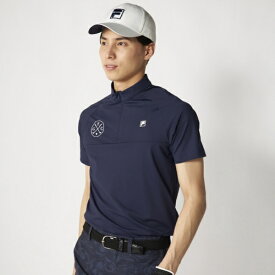 フィラゴルフ｜FILA GOLF メンズ 冷感ハーフジップシャツ ネイビー 746675 [メンズ /Lサイズ]【返品交換不可】