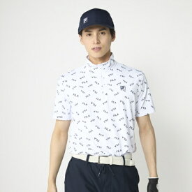フィラゴルフ｜FILA GOLF メンズ ハーフジップ半袖シャツ ホワイト 746676 [メンズ /3Lサイズ]【返品交換不可】