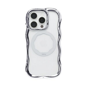 HAMEE�b�n�~�B [iPhone 16 Pro��p]iFace BeBling Wave MagSynq �N���A�P�[�X iFace �V���o�[ 41-192553