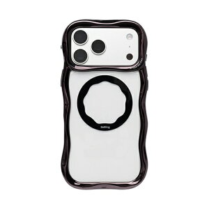 HAMEE�b�n�~�B [iPhone 17 Pro Max��p]iFace BeBling Wave MagSynq �N���A�P�[�X iFace �u���b�N 41-192638
