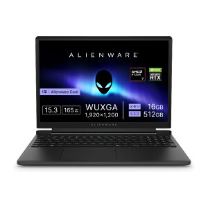 DELL�b�f�� �Q�[�~���O�m�[�g�p�\�R�� Alienware 15 DA15265(RTX 5050) �m�o �u���b�N NAA65-GNC [15.3�^ /Windows11 Home /AMD Ryzen 7 /�������F16GB /SSD�F512GB /2026�N�ă��f��]