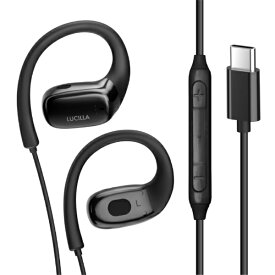 LUCILLA｜ルシーラ イヤホン 耳かけ型 USB Type-C ブラック HPTCOP001BK [耳かけ型 /USB]