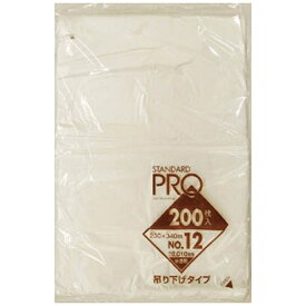 日本サニパック｜SANIPAK サニパック スタンダートポリ袋吊り下げタイプ（0．01mm）12号 200枚 H12H−HCL （1冊200枚）