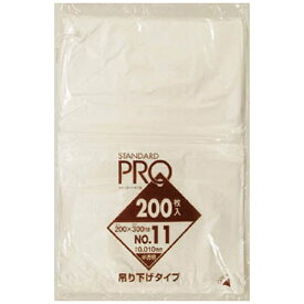 日本サニパック｜SANIPAK サニパック スタンダートポリ袋吊り下げタイプ（0．01mm）11号 200枚 H11H−HCL （1冊200枚）