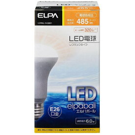 ELPA｜エルパ LDR6L-H-G601 LED電球 LEDエルパボール ホワイト [E26 /レフランプ形 /電球色 /1個][LDR6LHG601]