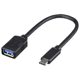 BUFFALO｜バッファロー USB変換アダプタ [USB-C オス→メス USB-A /転送 /USB3.1 Gen1] ブラック BSUAMC311015BK【rb_ cable_cpn】