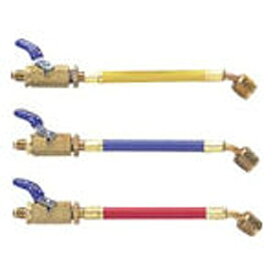 アサダ｜Asada 1／4 BV付ホース　オス（BV付）×メス　青　Y25202