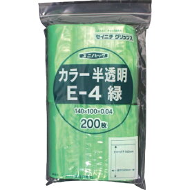 生産日本社｜SEISANNIPPONSHA 「ユニパック」　E-4　緑　140×100×0.04　200枚入　E4CG