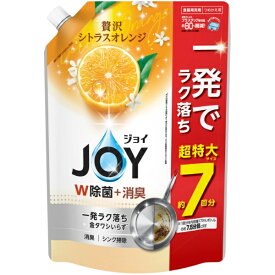 P&G｜ピーアンドジー JOY 除菌ジョイコンパクト つめかえ用 超特大 930mL 贅沢シトラスオレンジの香り