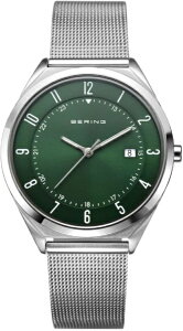 BERING�b�x�[�����O CLASSIC �E���g���X���� Quartz SS���b�V�� �����ՁF�O���[�� 18738-008
