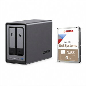 UGREEN�b���[�O���[�� UGREEN NASync DXP2800 + ����HDD N300 4TB×1 �o���h���Z�b�g 26087