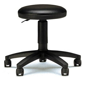 藤沢工業｜FUJISAWA INDUSTRY 作業用チェア　ビニールレザー　ブラック　ガスシリンダー　FTY10BK