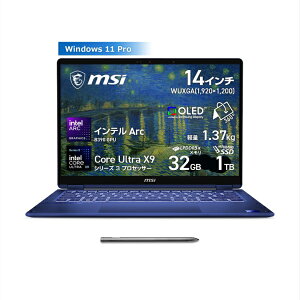 MSI�b�G���G�X�A�C �m�[�g�p�\�R�� Prestige-14-Flip-AI+Starry-Night-Over-the-Rhone-2710JP [intel Core Ultra X9] Starry Night Over the Rhone(���[�k��̐�����) [�������F32GB /SSD�F1TB /Windows11 Pro /14.0�^ /2026�N9�����f��]
