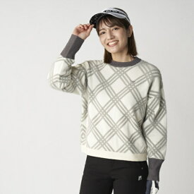 フィラゴルフ｜FILA GOLF レディース クルーネックセーター オフホワイト 796705 [レディース /Mサイズ]【返品交換不可】