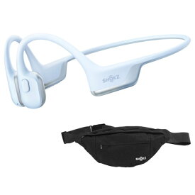 SHOKZ｜ショックス 【特典：ウエストポーチ（ブラック）付き】ブルートゥースイヤホン 耳かけ型 骨伝導 OpenRun Air 2 アイスブルー SKZ-EP-000080 [ワイヤレス(ネックバンド) /骨伝導型 /Bluetooth対応]