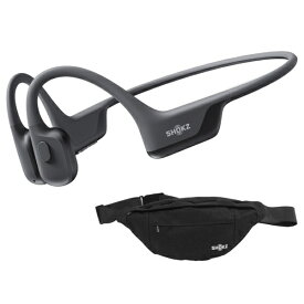 SHOKZ｜ショックス 【特典：ウエストポーチ（ブラック）付き】ブルートゥースイヤホン 耳かけ型 骨伝導 OpenRun Air 2 Mini ブラック SKZ-EP-000081 [ワイヤレス(ネックバンド) /骨伝導型 /Bluetooth対応]
