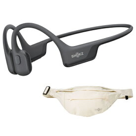 SHOKZ｜ショックス 【特典：ウエストポーチ（ベージュ）付き】ブルートゥースイヤホン 耳かけ型 骨伝導 OpenRun Air 2 ブラック SKZ-EP-000079 [ワイヤレス(ネックバンド) /骨伝導型 /Bluetooth対応]